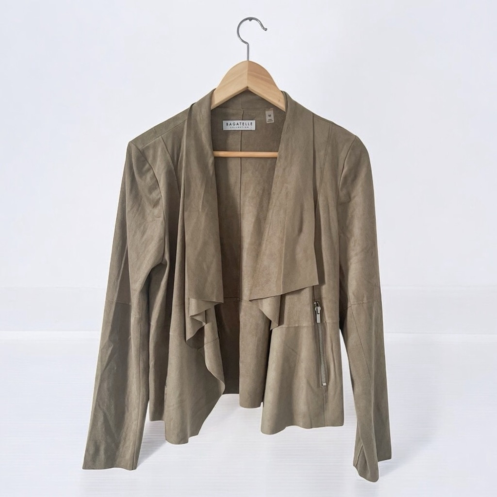 Bagatelle Tan Waterfall Blazer Sz M